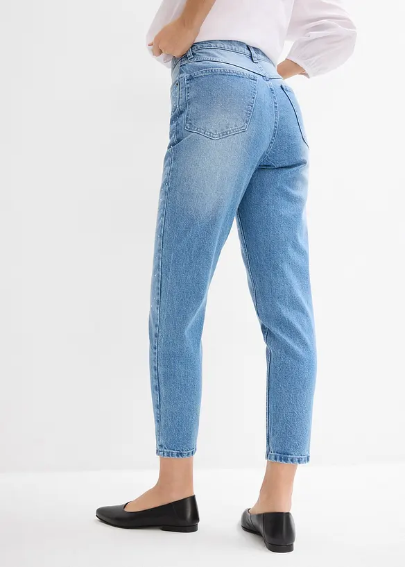High waist Mom jeans, cropped, bonprix