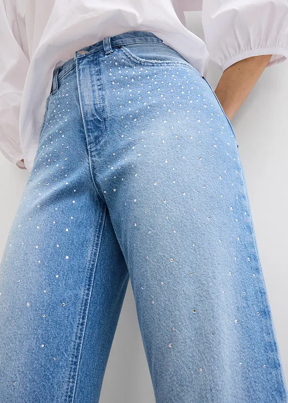 High waist Mom jeans, cropped, bonprix