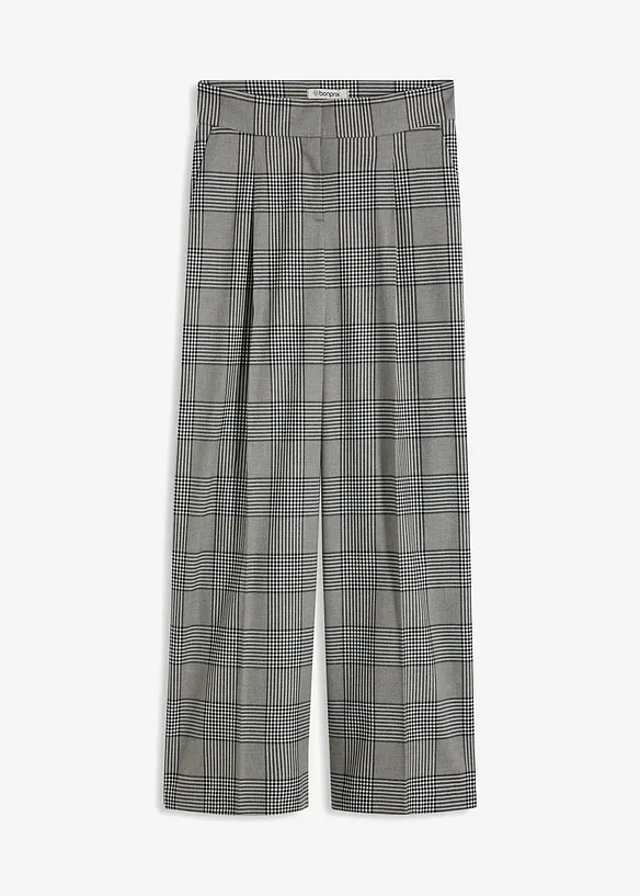Geruite Marlene Dietrich broek, bonprix