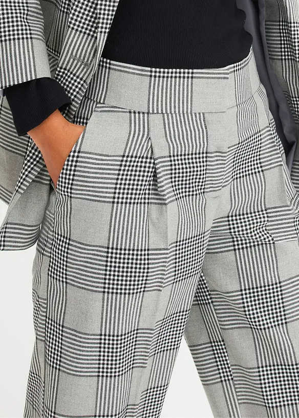 Geruite Marlene Dietrich broek, bonprix