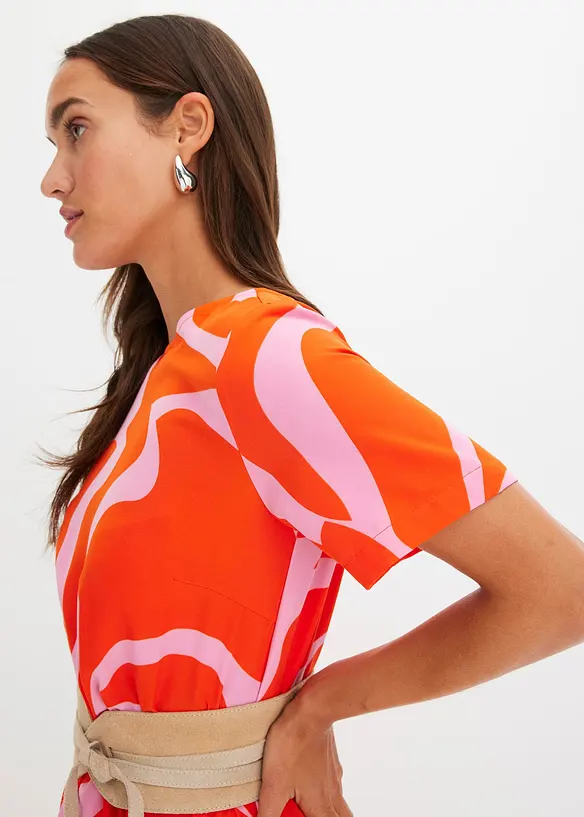 Gedessineerde midi jurk, bonprix