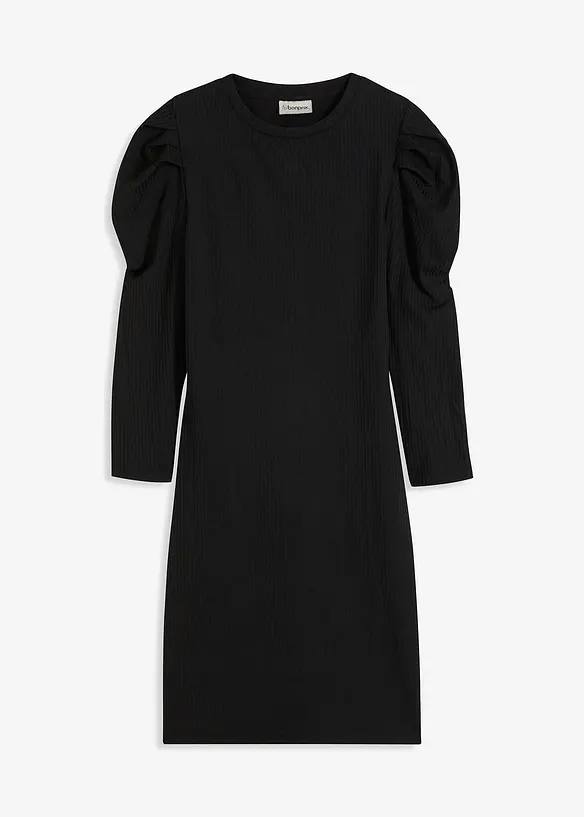 Geribde jurk van jersey, bonprix