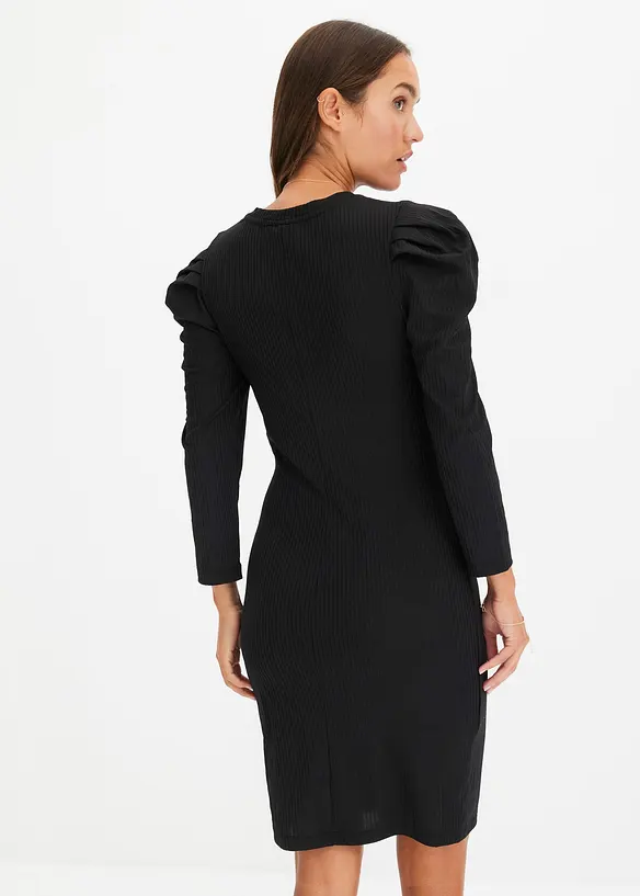 Geribde jurk van jersey, bonprix