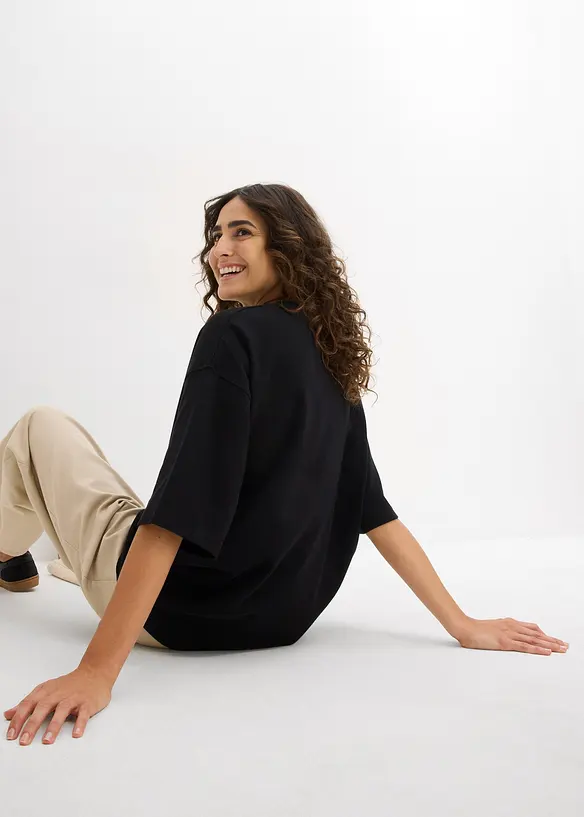 Oversized shirt van puur, zwaar biologisch katoen, bonprix
