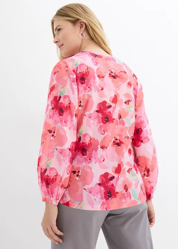 Wijde blouse van puur katoen, bonprix