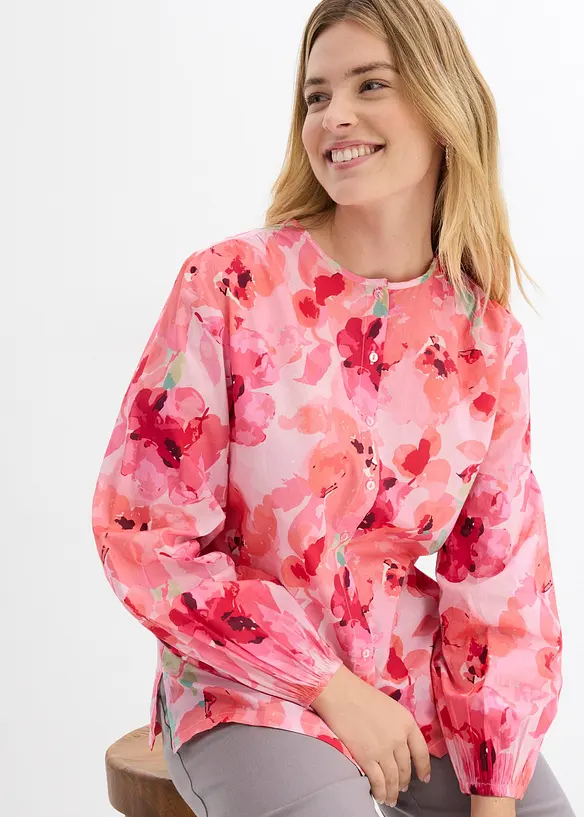Wijde blouse van puur katoen, bonprix