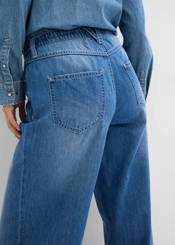 Baggy jeans, mid waist, soft, bonprix