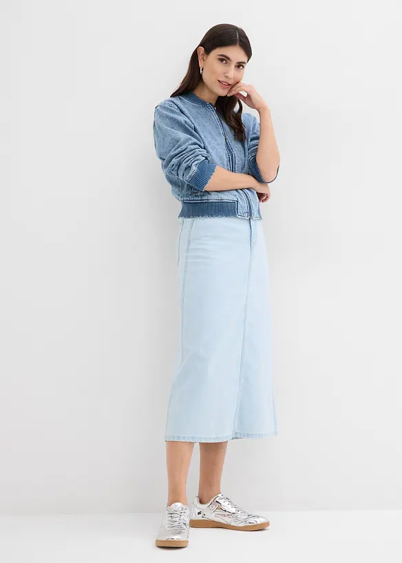 Midi spijkerrok, mid waist, bonprix