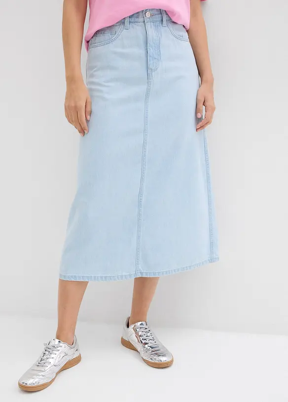 Midi spijkerrok, mid waist, bonprix