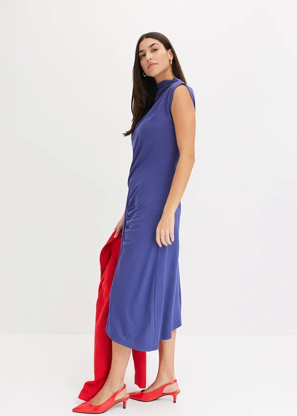 Midi jurk met asymmetrische zoom, bonprix