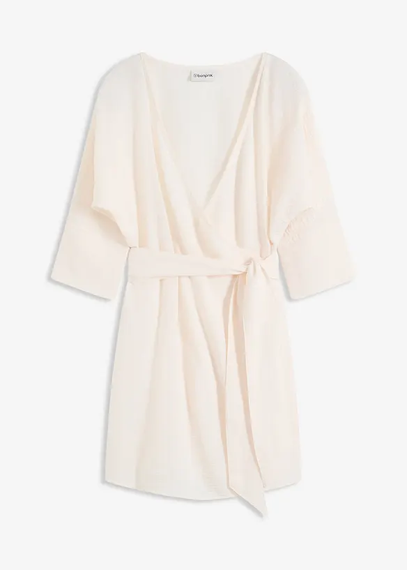 Mini jurk met riem in wikkellook, bonprix