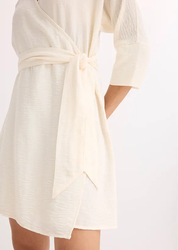 Mini jurk met riem in wikkellook, bonprix