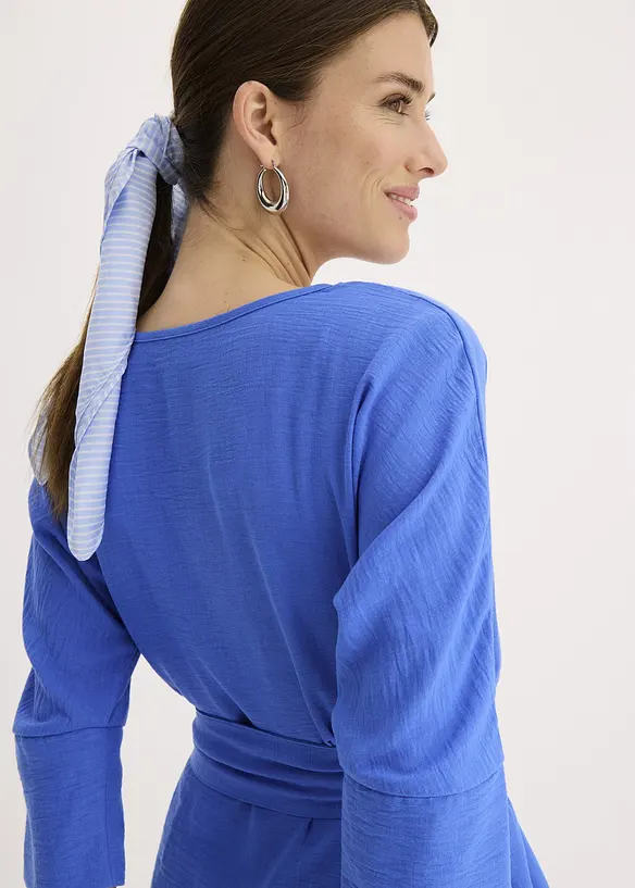 Mini jurk met riem in wikkellook, bonprix