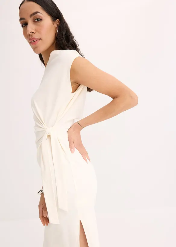 Jerseyjurk van elastische katoenmix met knopen, bonprix