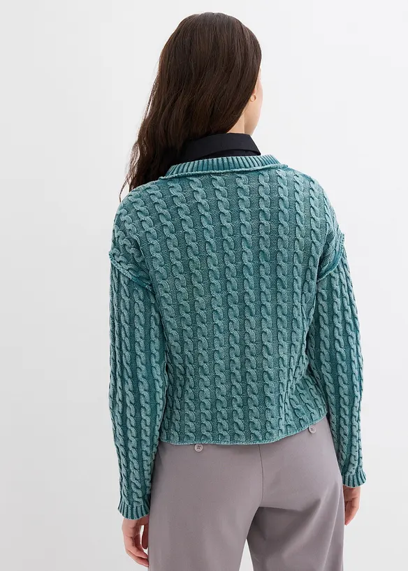Oversized trui van puur katoen, bonprix