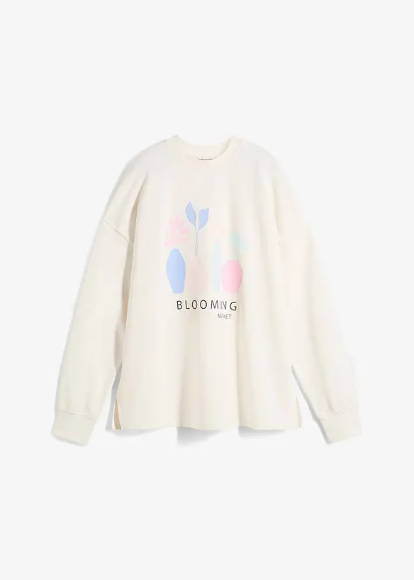 Oversized longsleeve van katoenmix, bonprix