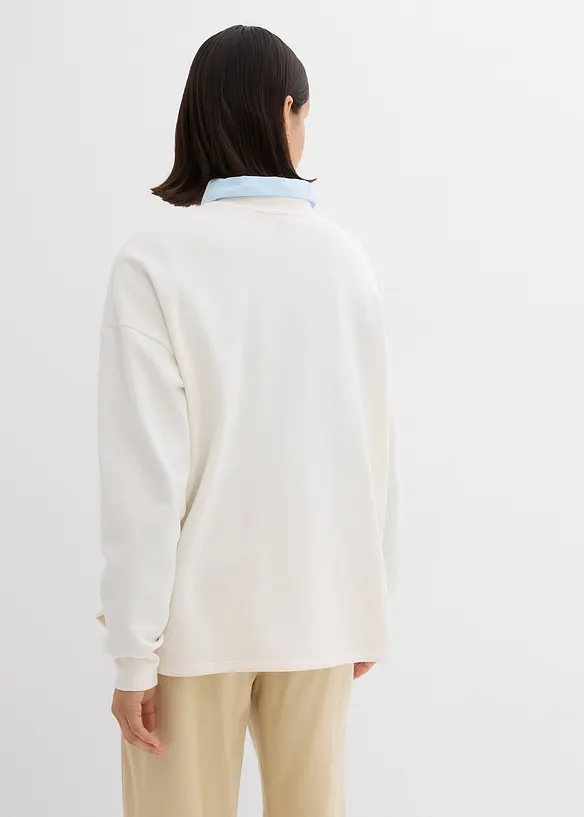 Oversized longsleeve van katoenmix, bonprix