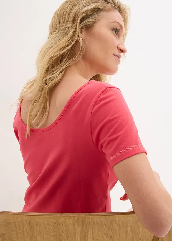 T-shirt met diepe halslijn achter, bonprix