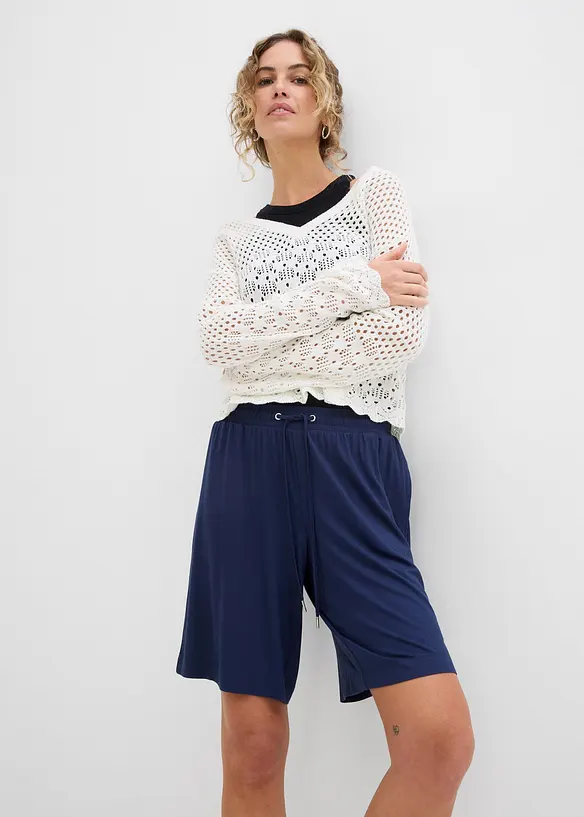 Jersey bermuda van soepele viscose, bonprix