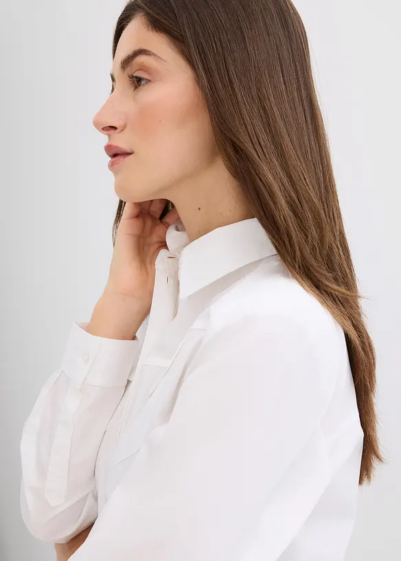 Overhemdblouse van biologisch katoen, bonprix