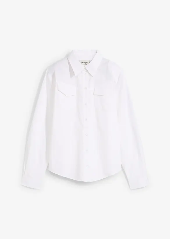 Overhemdblouse van biologisch katoen, bonprix