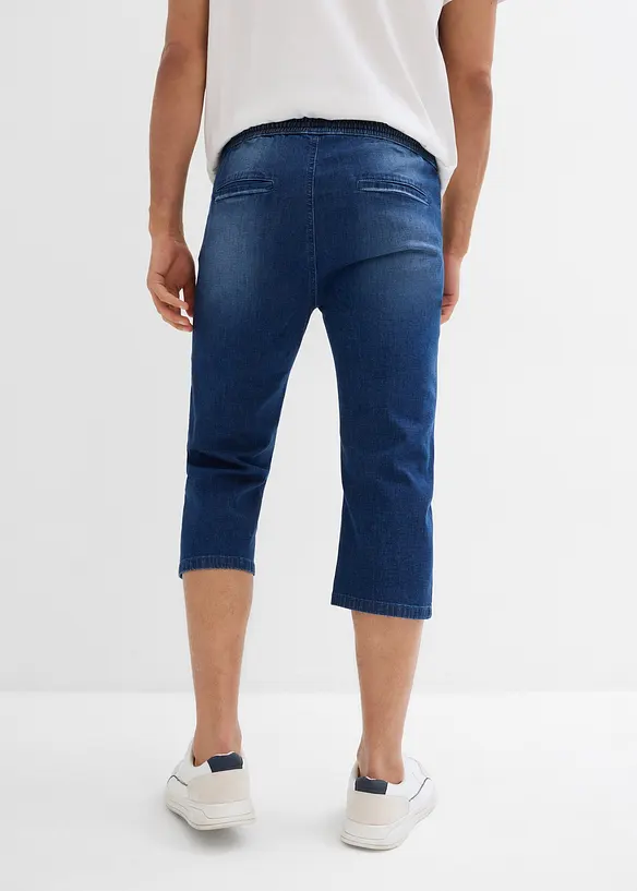3/4 instap stretch jeans, straight,regular fit ( set van 2), bonprix