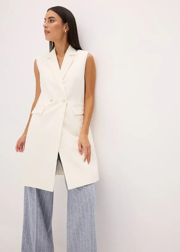 Lang mouwloos vest, bonprix