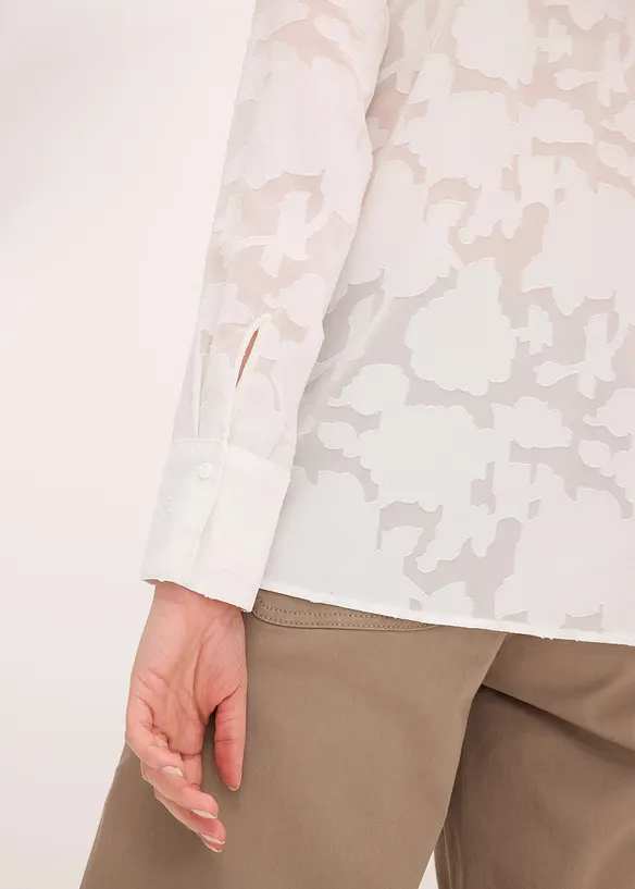 Blouse van jaquard chiffon, bonprix
