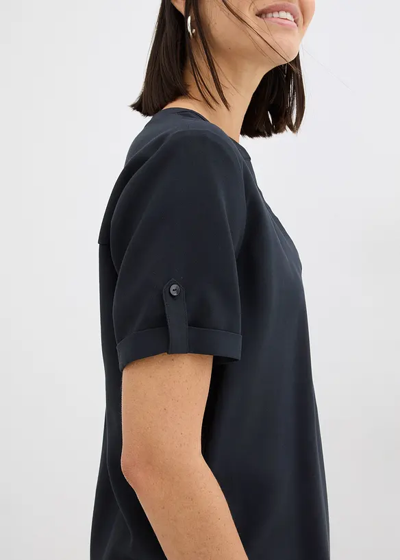 Blouse met korte mouwen van een soepele viscosemix, bonprix