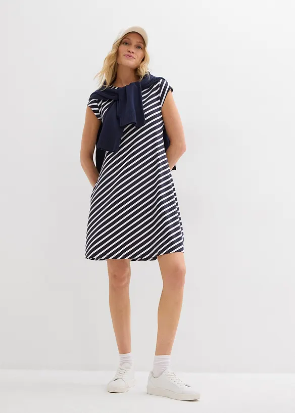 Jersey jurk in een aansluitend model, bonprix