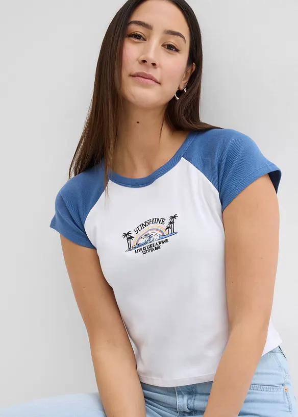 T-shirt met raglan mouwen, bonprix