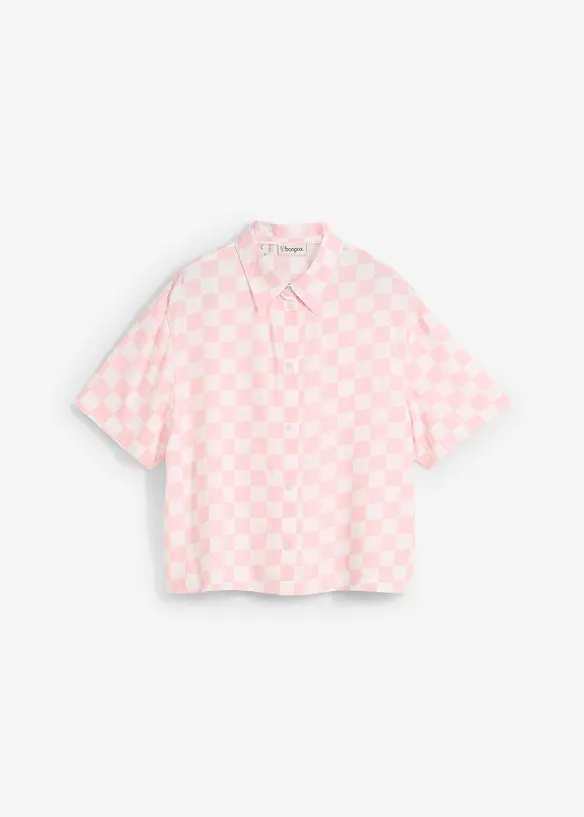 Geruite blouse met korte mouwen, bonprix