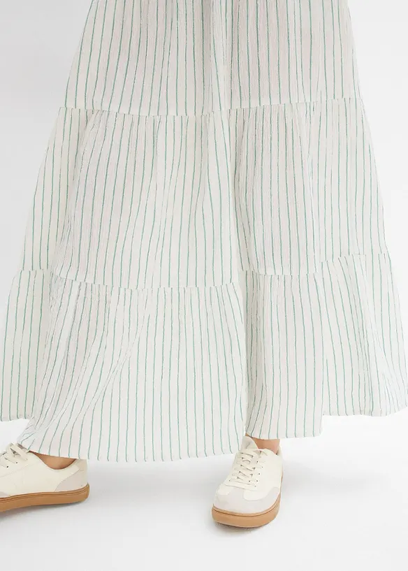 Gestreepte maxi rok van puur katoen, bonprix