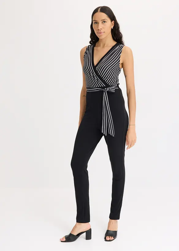 Gestreepte jersey jumpsuit, bonprix