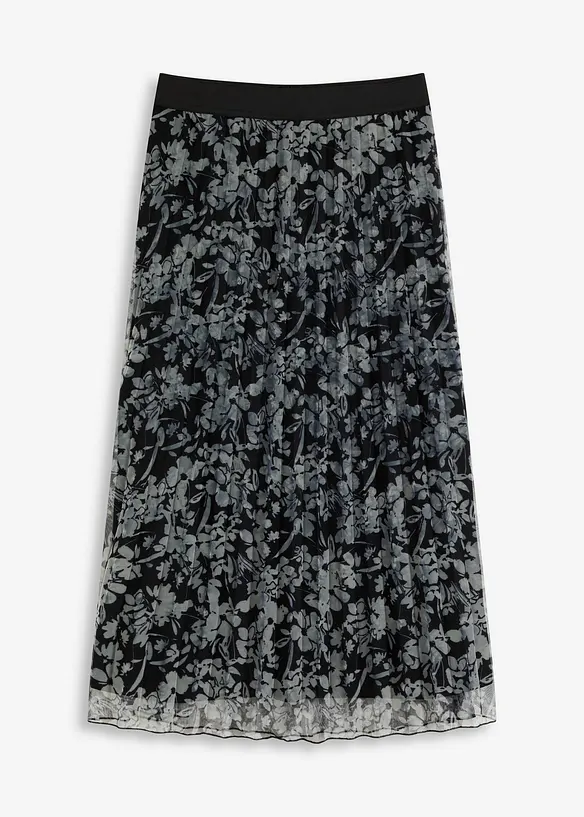 Plissé rok van jersey mesh, bonprix