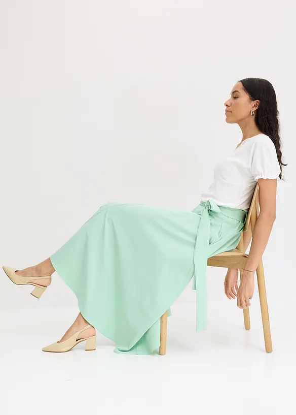 Maxi rok met satijnglans, bonprix