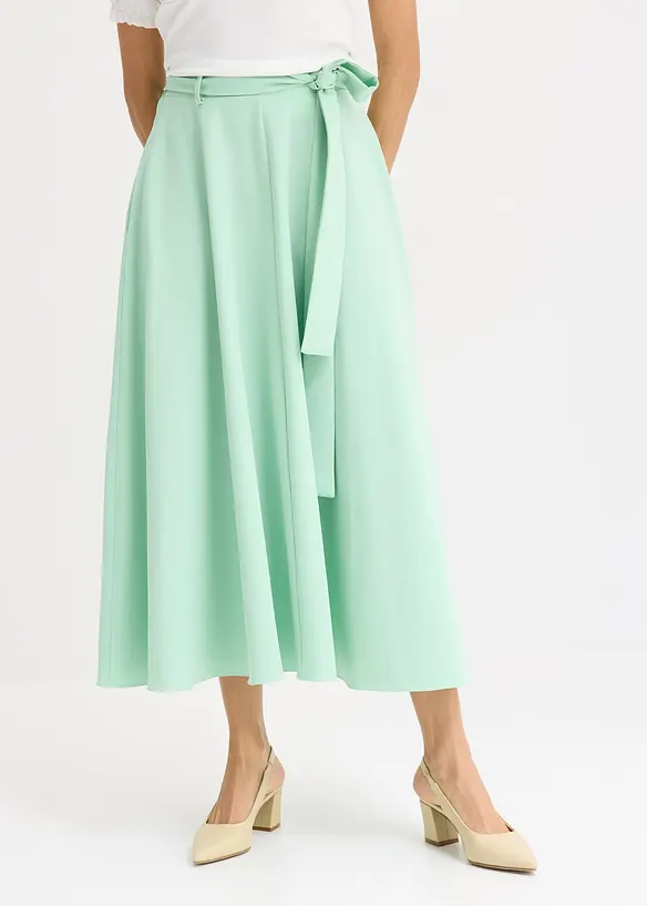 Maxi rok met satijnglans, bonprix