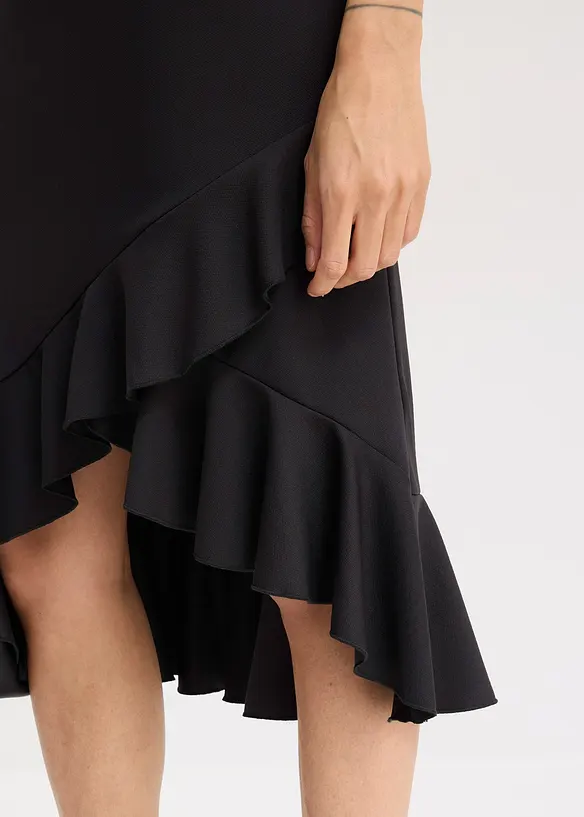 Jersey rok met volants, bonprix