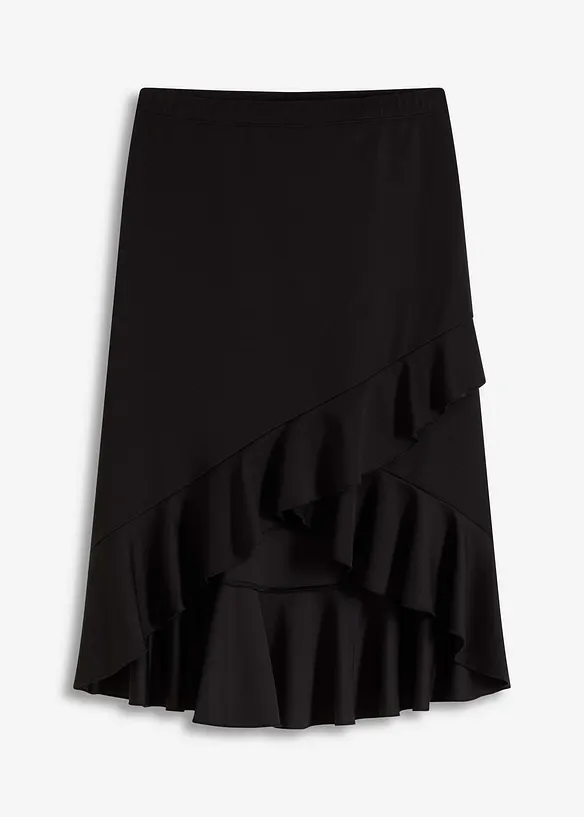 Jersey rok met volants, bonprix