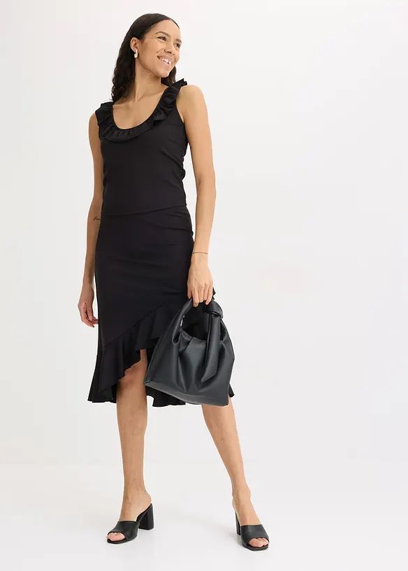 Jersey rok met volants, bonprix