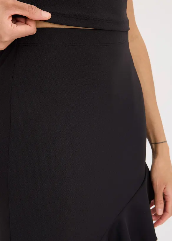 Jersey rok met volants, bonprix