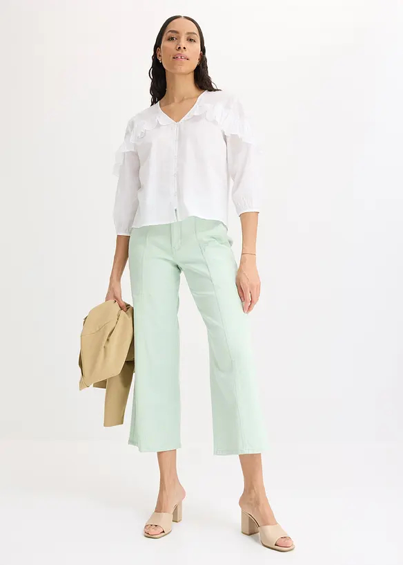 Lichte blouse met volants, bonprix