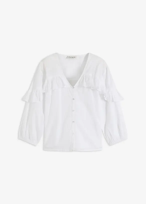 Lichte blouse met volants, bonprix