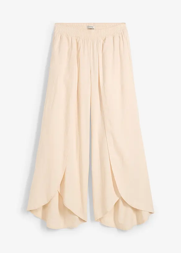 Broek cropped met split, bonprix