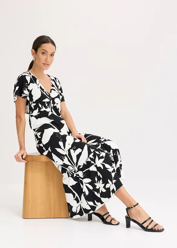 Midi jurk met kapmouwen, bonprix