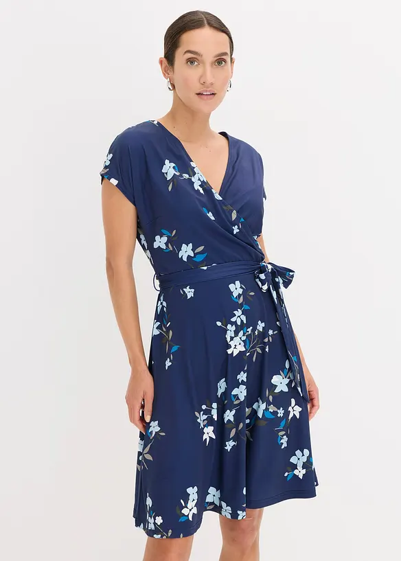 Jersey jurk in wikkellook, bonprix