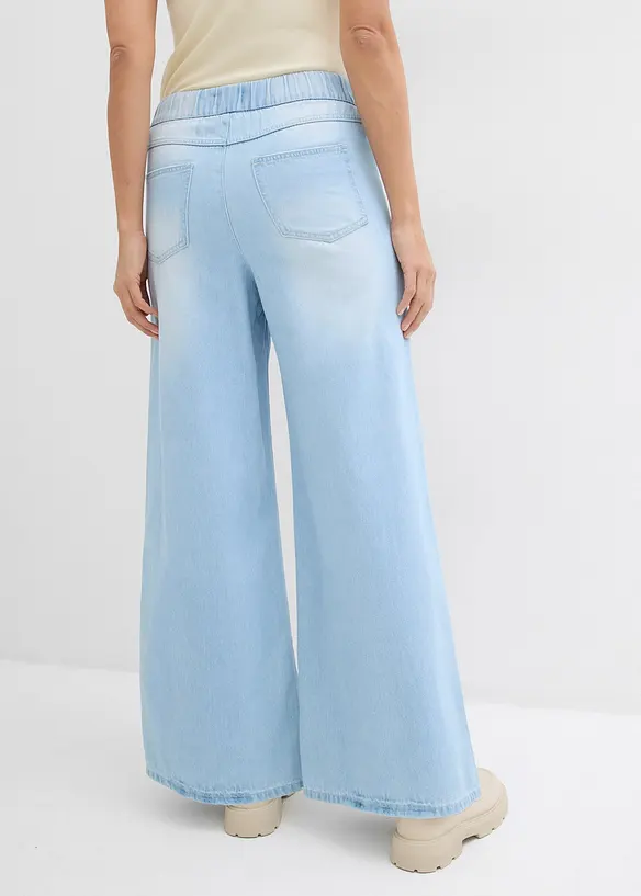 Wide leg jeans, mid waist, comfortabele band, bonprix