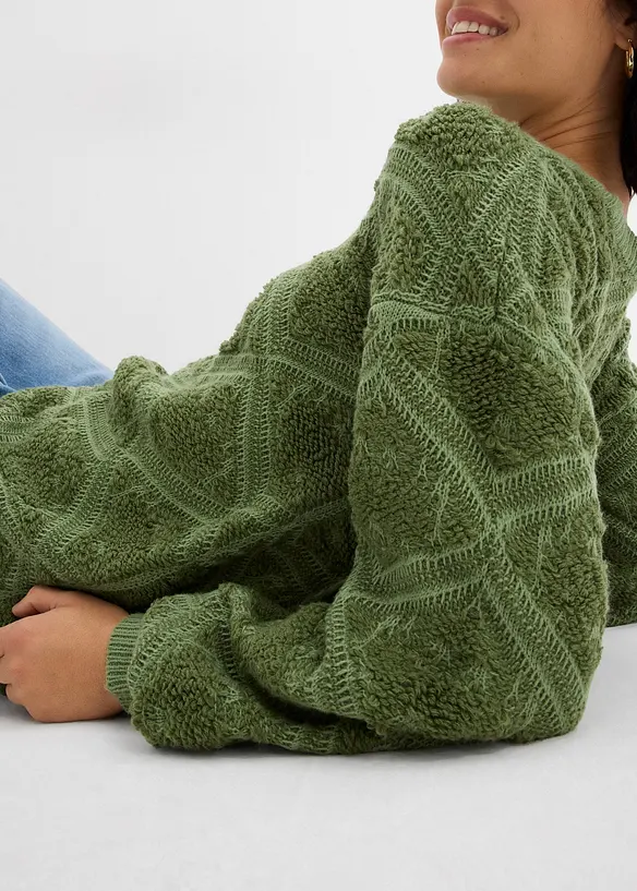 Gebreide boxy trui, bonprix