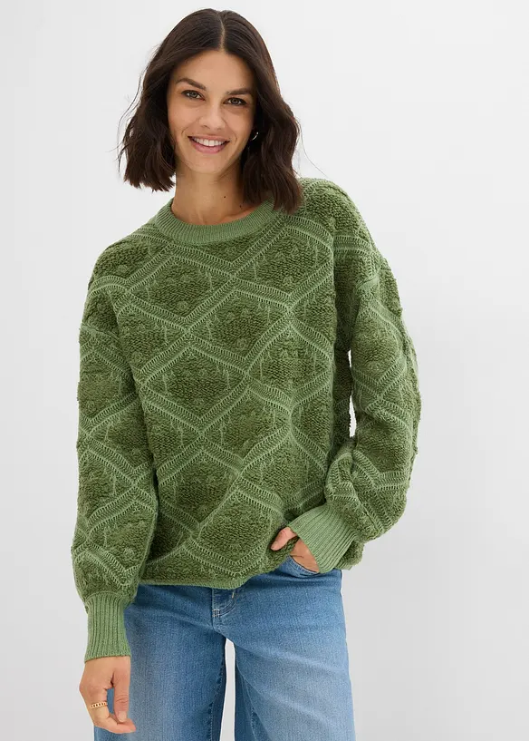 Gebreide boxy trui, bonprix