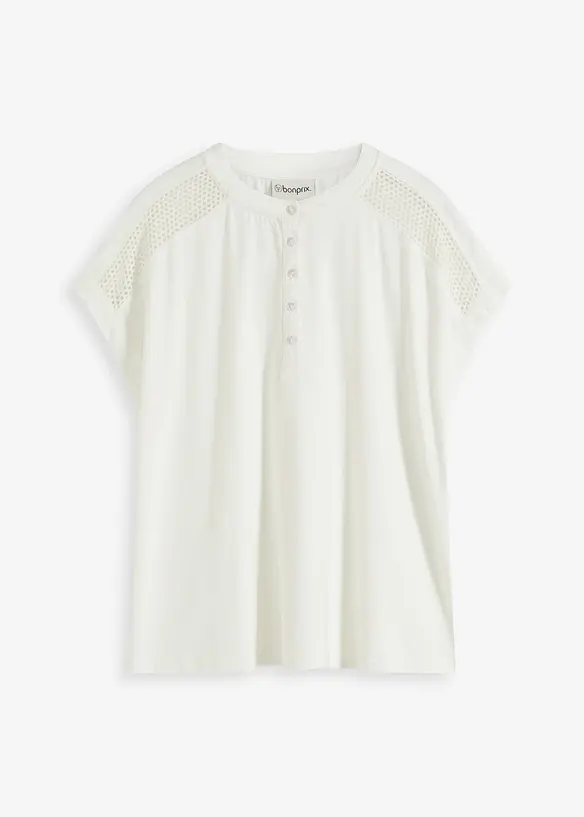 Shirt met kanten inzetstuk, bonprix